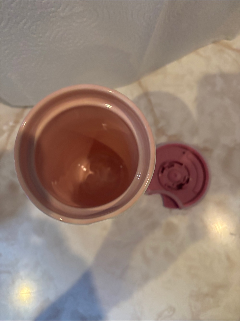 Starbucks Iridescent Pink & Green Geometric Travel Cup with Pink Lid - Picture 3 of 5